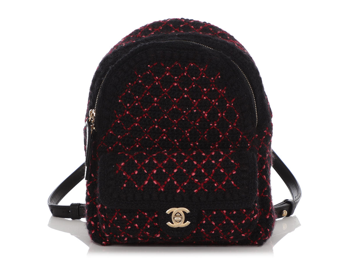 red chanel backpack bag