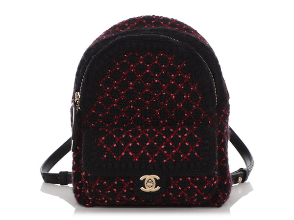 Tweed backpack Chanel Black in Tweed - 29428169