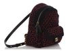 Chanel Mini Black, Red, and Pink Tweed Backpack