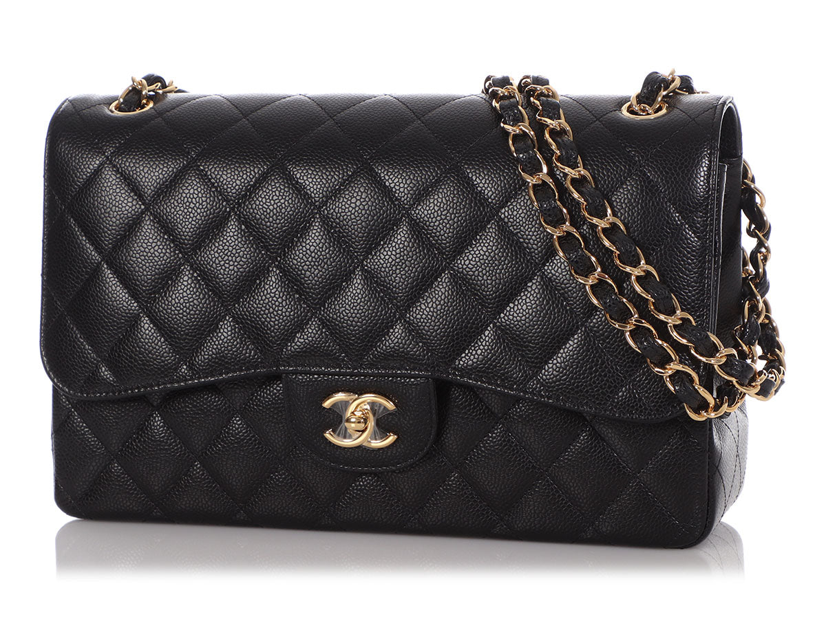 Chanel Black Quilted Lambskin Classic Small Double Flap Rose Gold Hardware, 2022 (Very Good), Womens Handbag