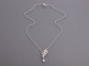 Chanel 18K White Gold Diamond Plume Pendant Necklace