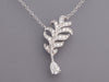 Chanel 18K White Gold Diamond Plume Pendant Necklace