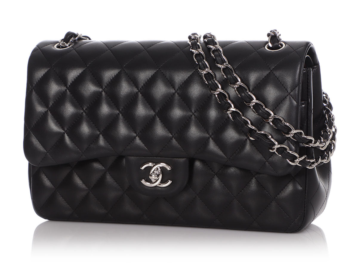 Chanel Black Quilted Lambskin Jumbo Classic Double Flap Gold Hardware, 2011  Available For Immediate Sale At Sotheby's