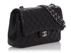 Chanel Jumbo Black Quilted Lambskin Classic Double Flap