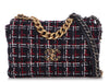 Chanel Large Black, White, and Red Tweed 19 Flap