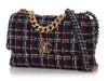 Chanel Large Black, White, and Red Tweed 19 Flap