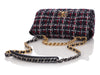 Chanel Large Black, White, and Red Tweed 19 Flap