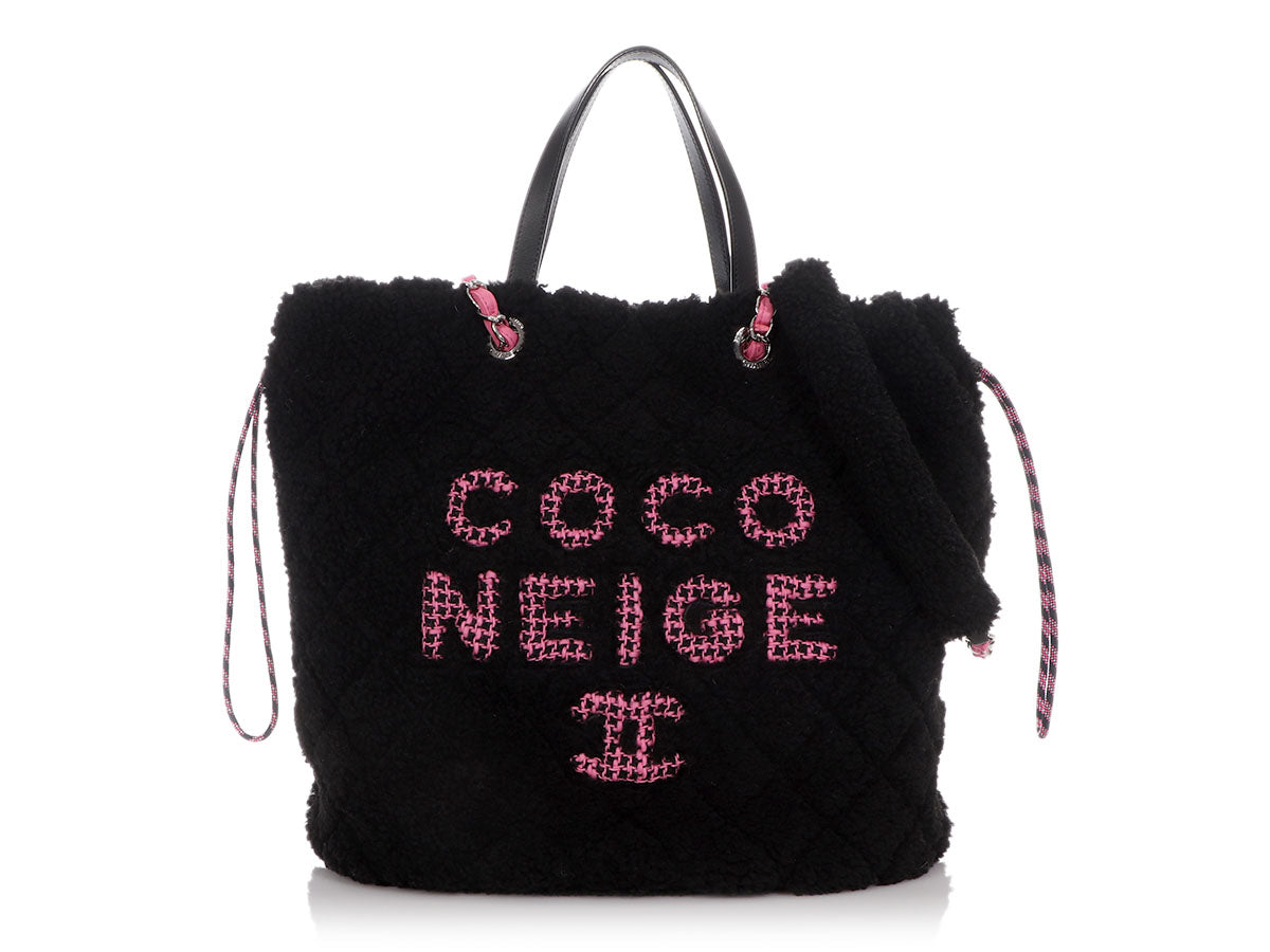 black chanel pink bag