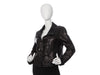 Chanel Brown Lambskin Leather and Lesage Tweed Jacket