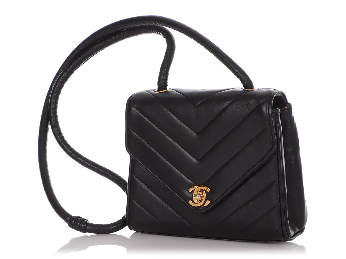 Chanel Black Chevron-Quilted Soft Calfskin Timeless Shopping Tote - Ann's  Fabulous Closeouts