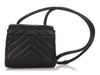 Chanel Vintage Mini Black Chevron Quilted Lambskin Envelope Flap