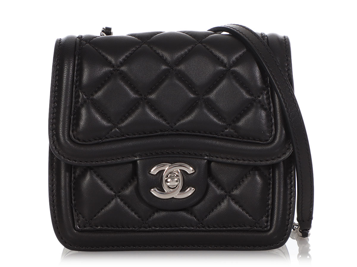 Chanel Mini Black and White Leather Citizen Flap by Ann's Fabulous Finds