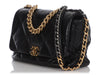 Chanel Maxi Black Quilted Goatskin 19 Flap