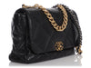 Chanel Maxi Black Quilted Goatskin 19 Flap