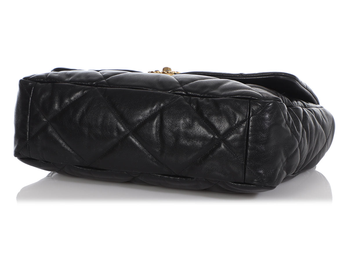 Chanel Maxi Black Quilted Goatskin 19 Flap by Ann's Fabulous Finds