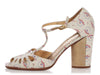 Chanel Canvas Cutout T-Strap Sandals