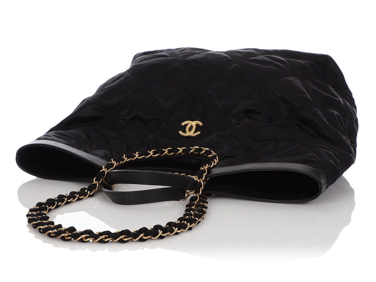 Chanel Maxi Black Nylon Shopping Tote by Ann's Fabulous Finds