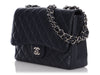 Chanel Jumbo Navy Quilted Caviar Classic Single Flap