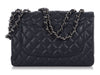 Chanel Jumbo Navy Quilted Caviar Classic Single Flap