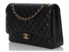Chanel Maxi Black Quilted Caviar Classic Double Flap