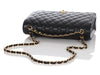 Chanel Maxi Black Quilted Caviar Classic Double Flap