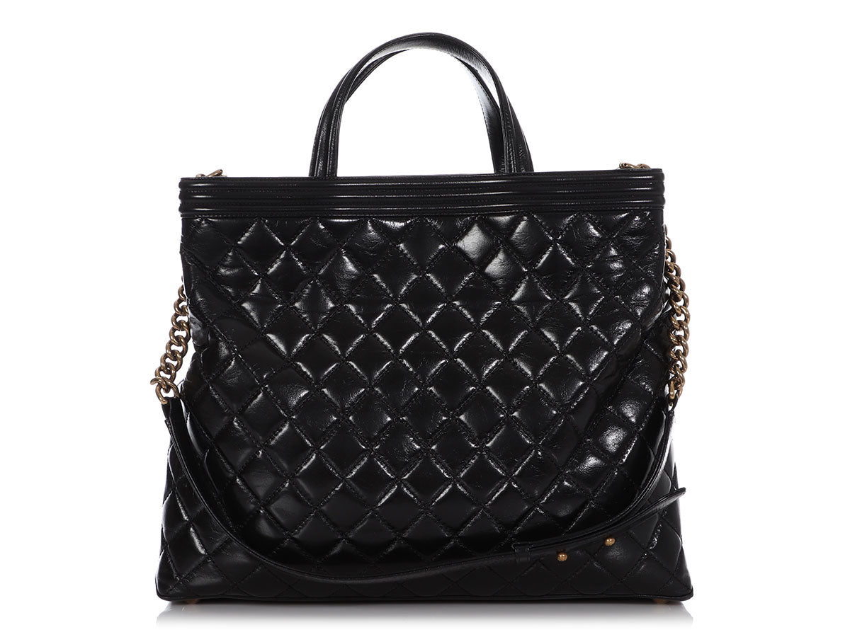 Quilted Caviar Petite Timeless Shopping Tote Black – Style Theory SG