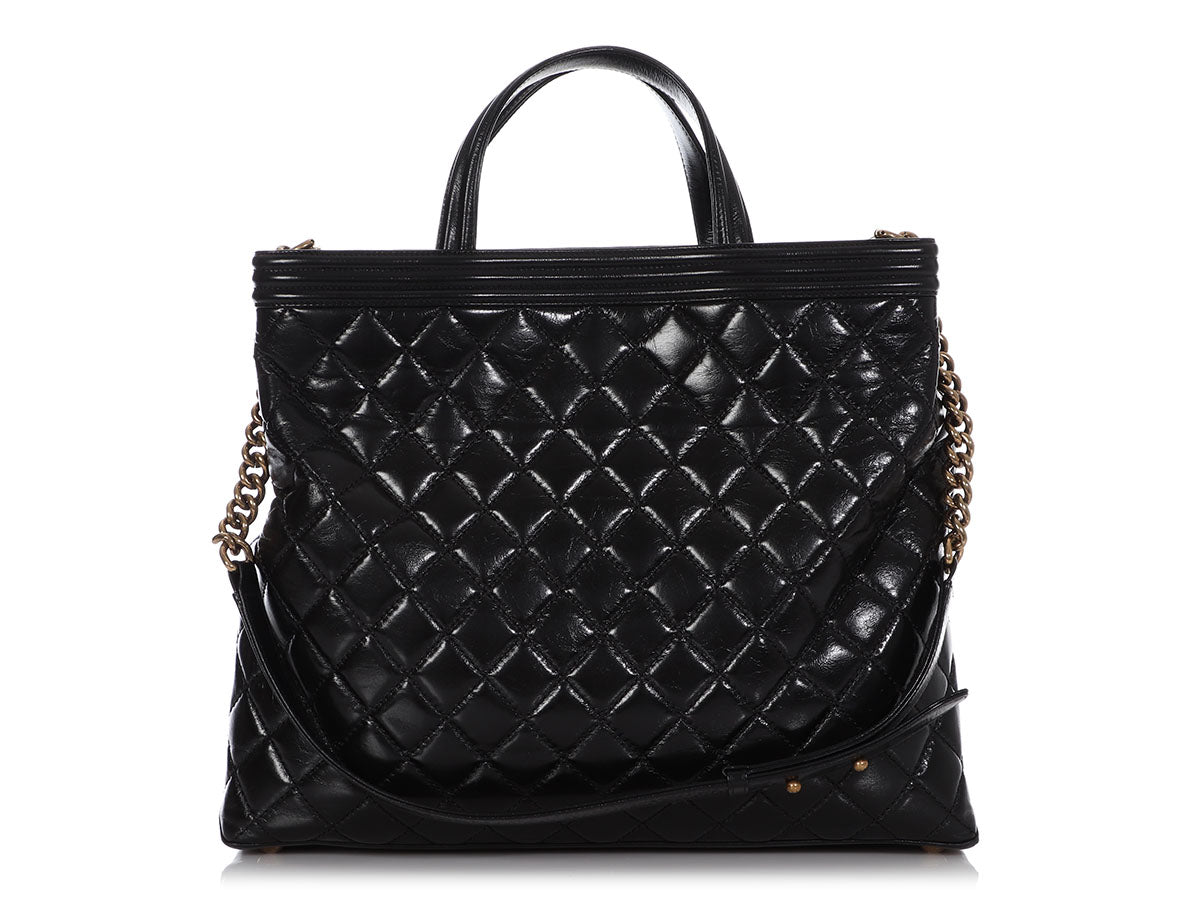 Chanel Shopping Tote Lamb Black