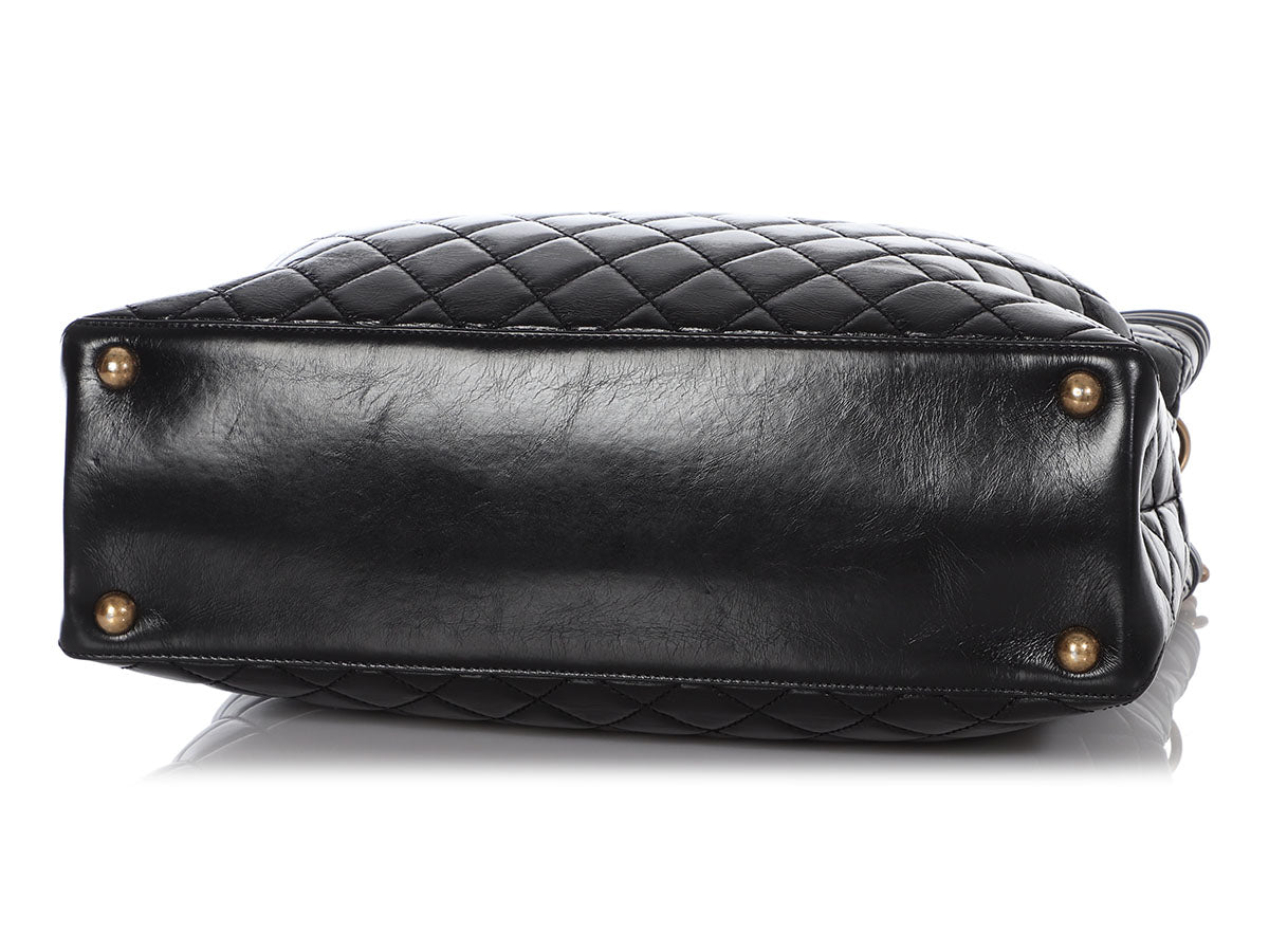 Chanel Black Quilted Lambskin Large Shopping Bag