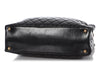 Chanel Large Black Quilted Glazed Calfskin Boy Shopping Tote