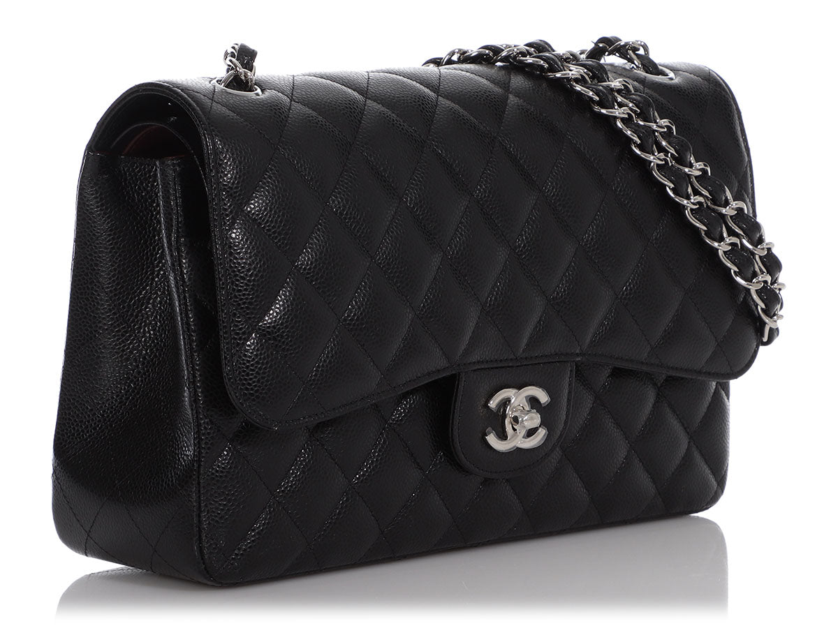 CHANEL Medium Vintage Classic Square Double Flap Bag in Black