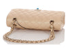 Chanel Medium/Large Iridescent Beige Quilted Caviar Classic Double Flap