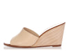 Chanel Beige Wedge Mules