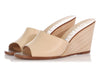 Chanel Beige Wedge Mules