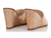 Chanel Beige Wedge Mules