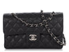 Chanel Small Black Quilted Caviar Classic Double Flap