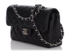 Chanel Small Black Quilted Caviar Classic Double Flap