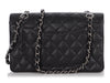 Chanel Small Black Quilted Caviar Classic Double Flap