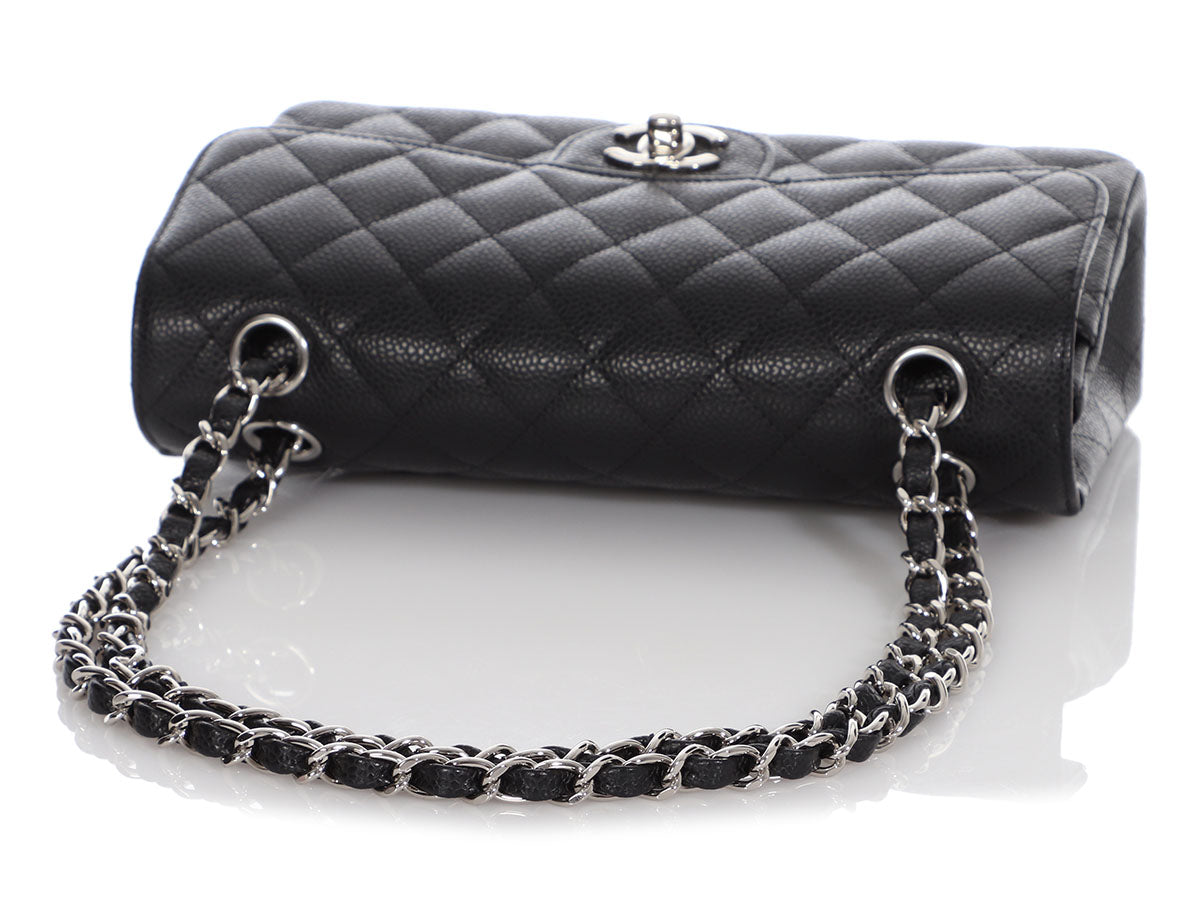CHANEL Lambskin Quilted Top Handle Mini Vanity Case With Chain Black  1268084