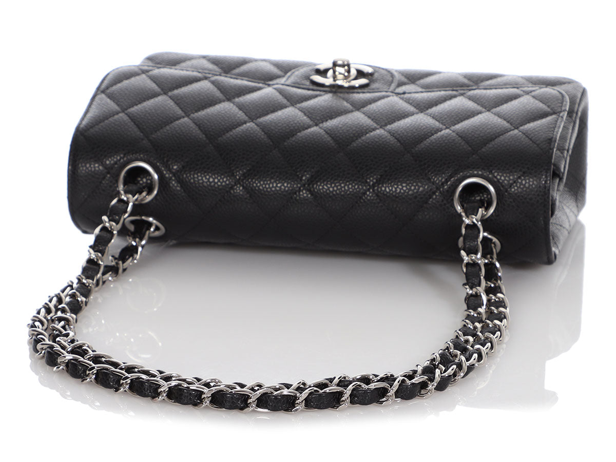 Chanel Black Quilted Lambskin Mini Vanity With Chain Gold Hardware