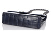 Chanel Jumbo Blue Matte Alligator Classic Single Flap