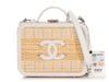 Chanel Medium Natural and White Rattan Vanity Case