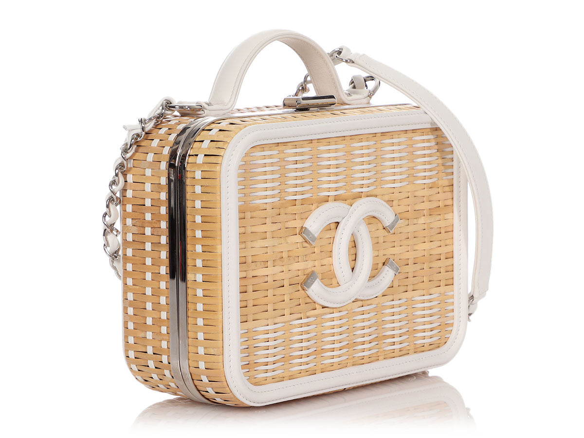 chanel rattan vanity bag