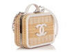 Chanel Medium Natural and White Rattan Vanity Case