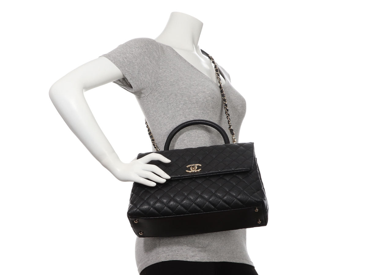 Chanel Caviar Lizard Quilted Medium Coco Handle Flap – STYLISHTOP