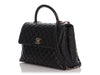 Chanel Medium Black Quilted Caviar Coco Handle