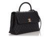 Chanel Medium Black Quilted Caviar Coco Handle
