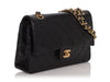 Chanel Vintage Medium/Large Black Lambskin Classic Double Flap
