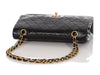 Chanel Vintage Medium/Large Black Lambskin Classic Double Flap
