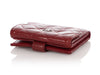 Chanel Dark Red Quilted Caviar Compact Wallet