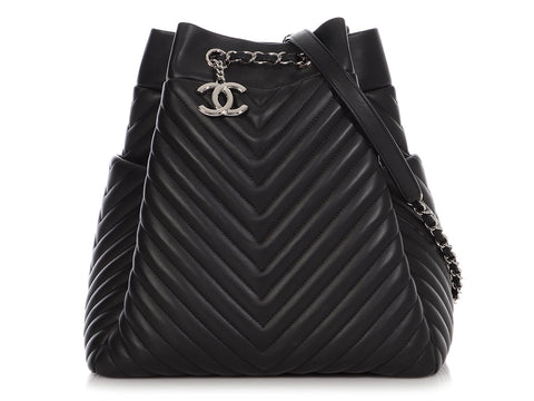Chanel XL Black Calfskin Executive Cerf Tote - Ann's Fabulous